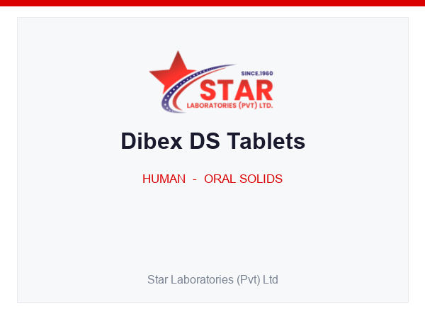 Dibex DS Tablets — Metformin 1000 mg — Human Oral Solid — by Star Laboratories