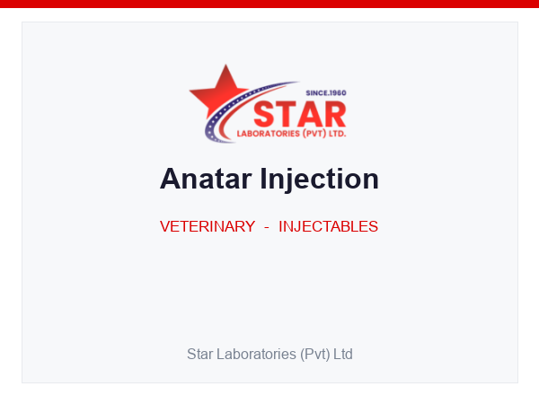 Anatar Injection — Acepromazine Maleate 10 mg (per ml) — Veterinary Injectable — by Star Laboratories